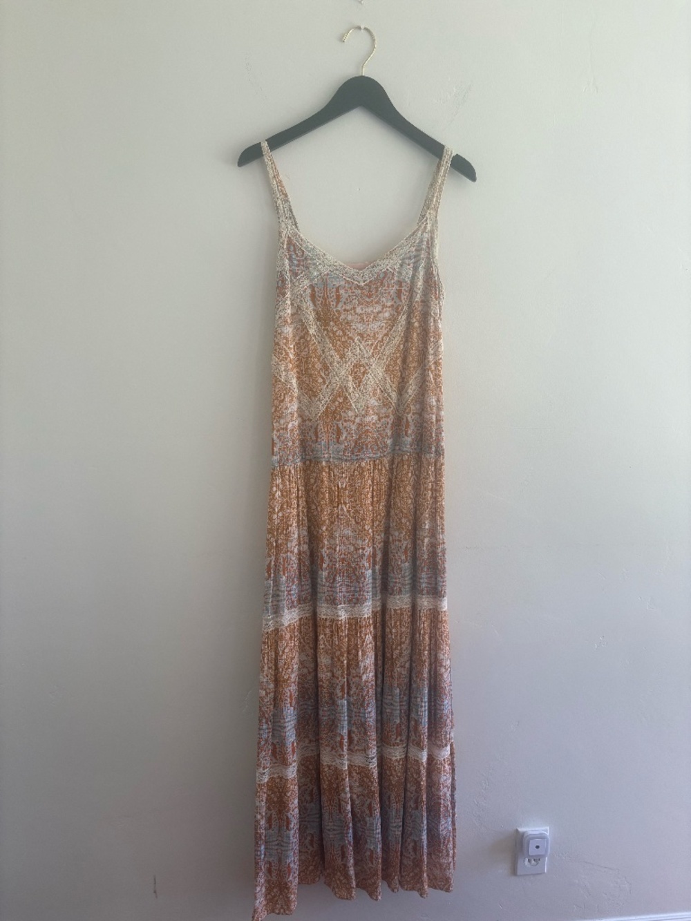 Sundance/4/ midi dress with lace detail and adjustable straps